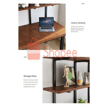 Load image into Gallery viewer, Solid Wood Desk with Shelves - iDeaHome