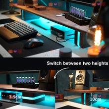 Load image into Gallery viewer, Walnut RGB Lights Walnut Monitor Stand - iDeaHome