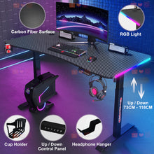 Load image into Gallery viewer, Electrical Standing DESK RGB Gaming Desk - iDeaHome