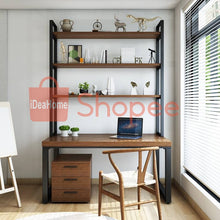 Load image into Gallery viewer, Solid Wood Desk with Shelves - iDeaHome