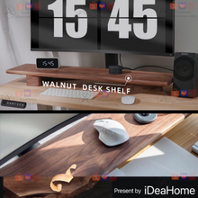 Load image into Gallery viewer, Walnut RGB Lights Walnut Monitor Stand - iDeaHome