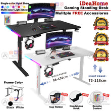 Load image into Gallery viewer, Electrical Standing DESK RGB Gaming Desk - iDeaHome