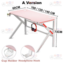 Load image into Gallery viewer, Pink RGB Gaming Desk - iDeaHome