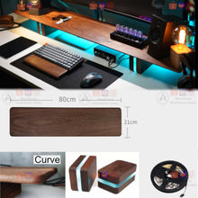 Load image into Gallery viewer, Walnut RGB Lights Walnut Monitor Stand - iDeaHome