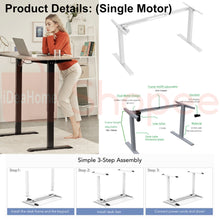 Load image into Gallery viewer, Electrical Motorize Adjustable Heights Standing Desk - iDeaHome