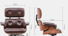 Load image into Gallery viewer, Faux leather lounger and ottoman - iDeaHome
