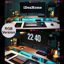 Load image into Gallery viewer, Walnut RGB Lights Walnut Monitor Stand - iDeaHome
