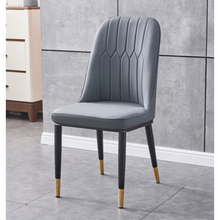 Load image into Gallery viewer, Classic Leather With Solid Wood Gold Plate Leg  Multiple Colour  Dinning Chair Combo Sets - iDeaHome
