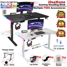 Load image into Gallery viewer, Electrical Standing DESK RGB Gaming Desk - iDeaHome
