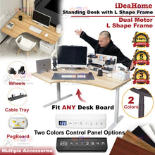 Load image into Gallery viewer, L Shaped Electrical Standing Desk - iDeaHome

