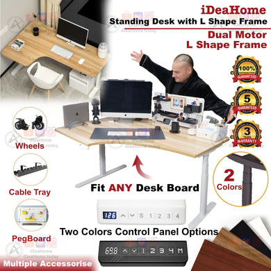 L Shaped Electrical Standing Desk - iDeaHome