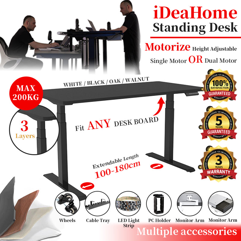 Electrical Motorize Adjustable Heights Standing Desk - iDeaHome