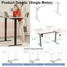 Load image into Gallery viewer, Electrical Motorize Adjustable Heights Standing Desk - iDeaHome
